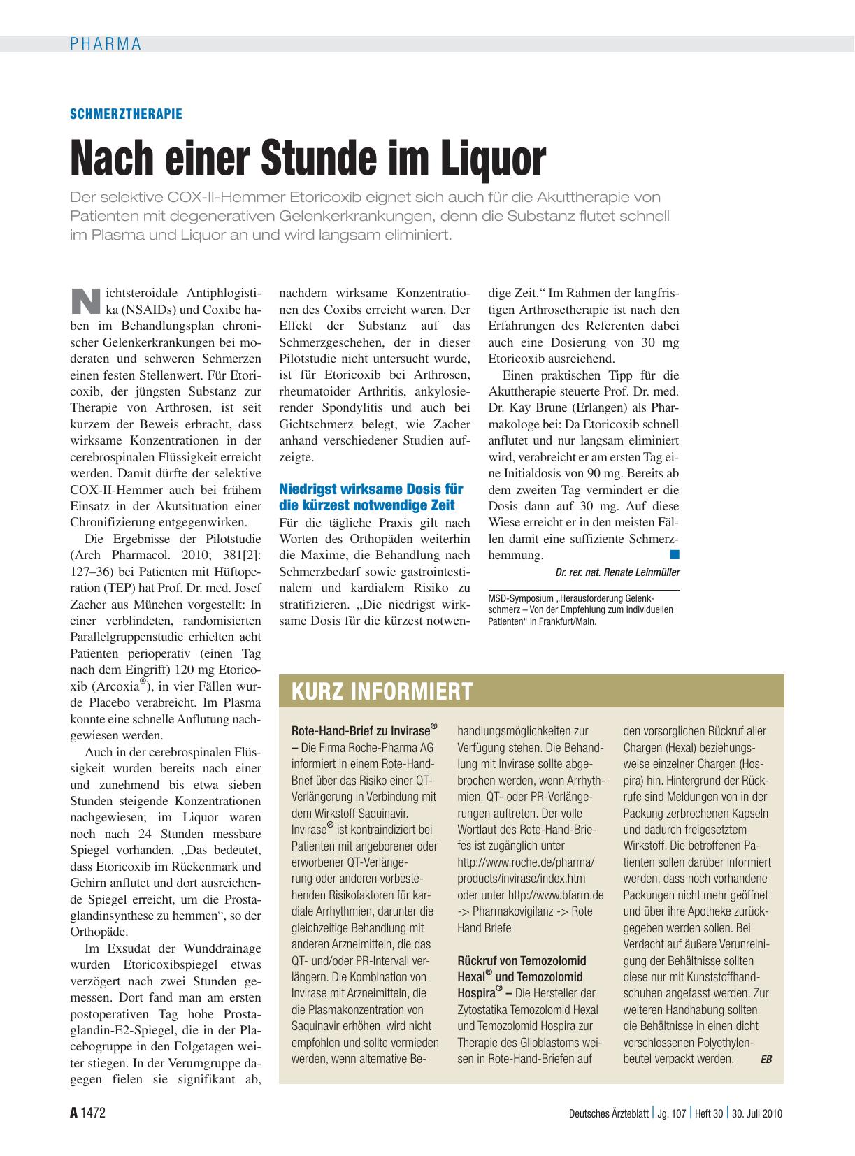 Vorschauseite 1: Kurz Informiert