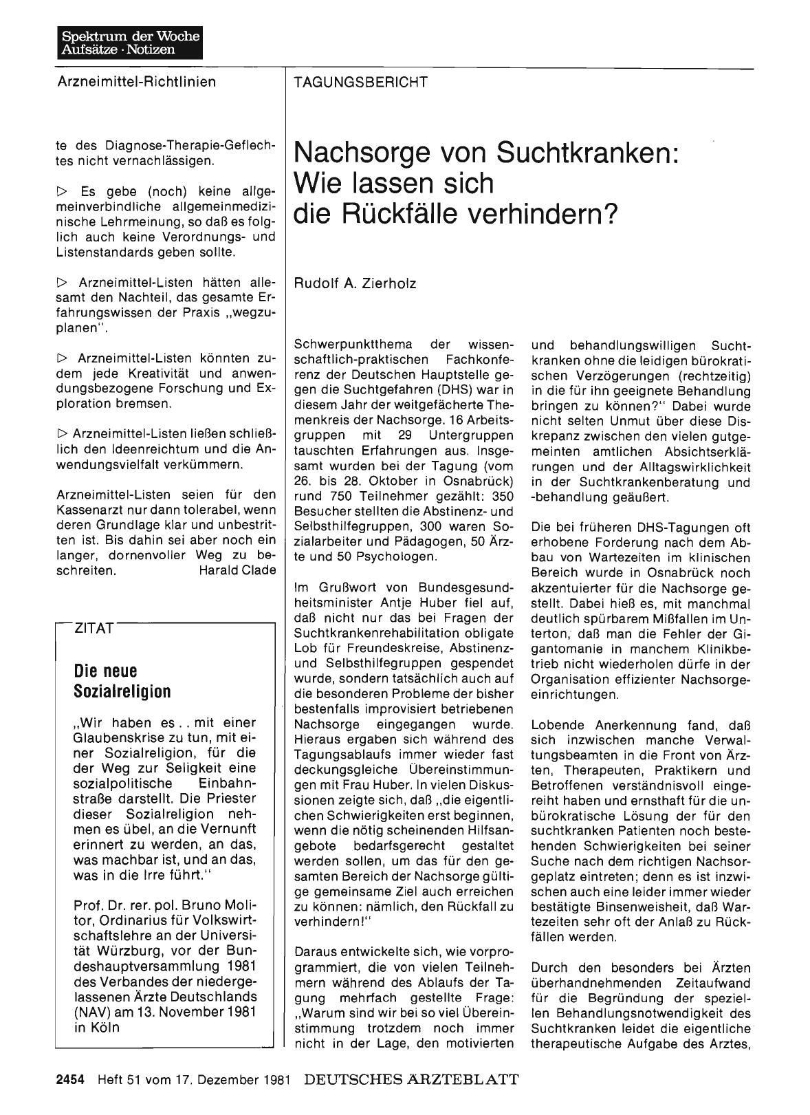 Vorschauseite 1: Die neue Sozialreligion