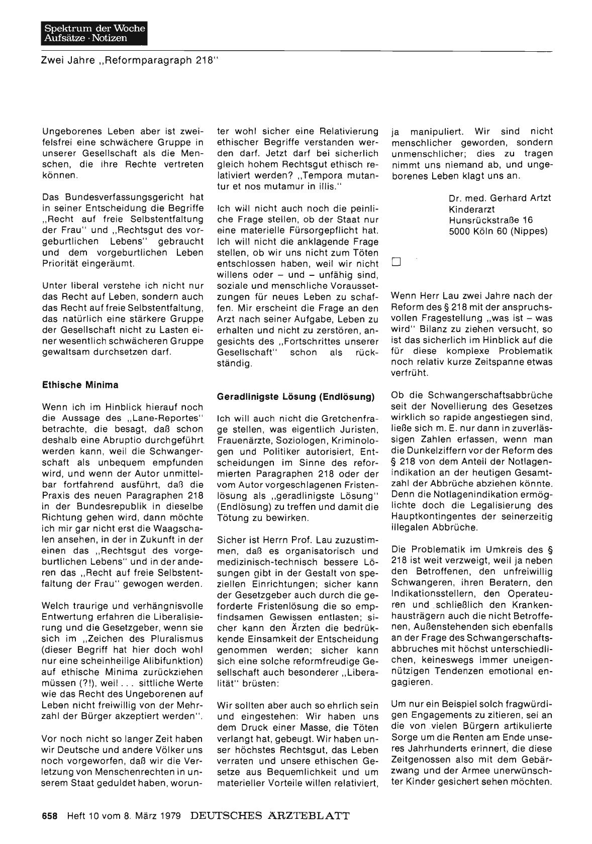 Vorschauseite 1: Zwei Jahre „Reformparagraph 218“ — was ist, was wird? : II.