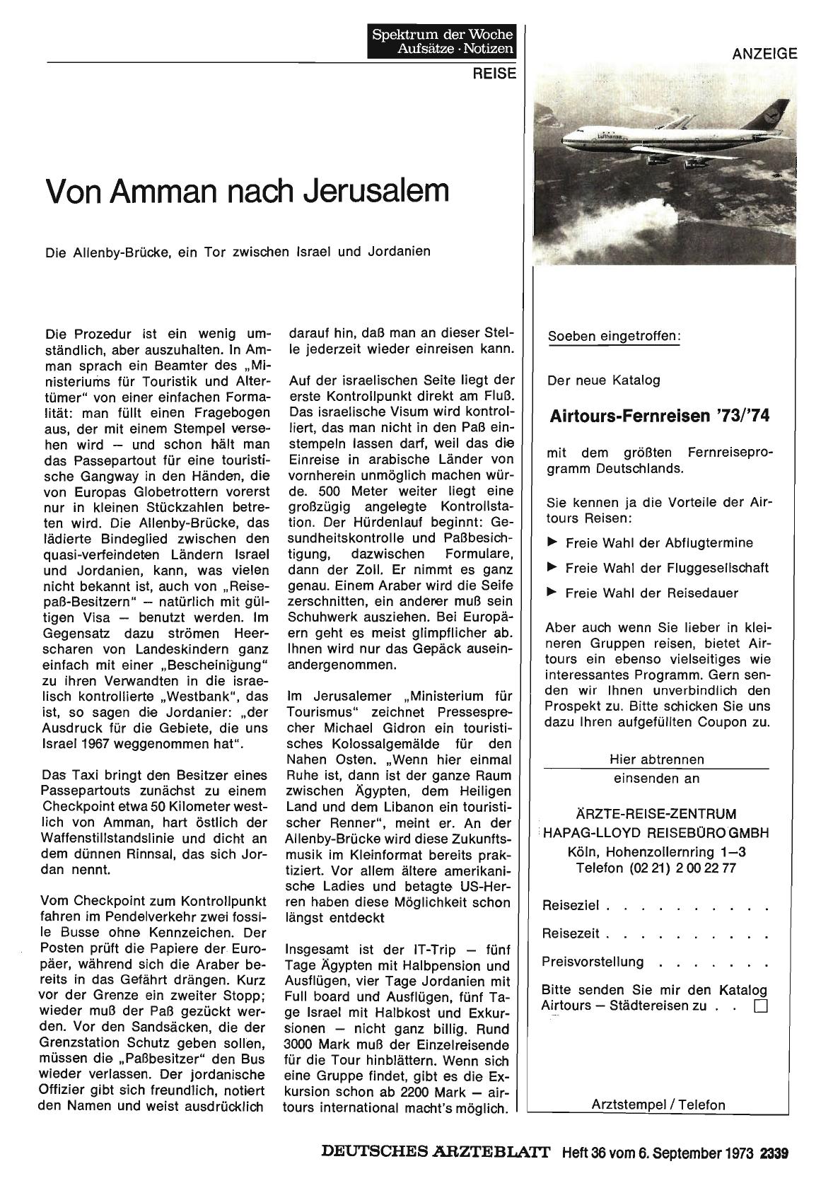 Vorschauseite 1: Von Amman nach Jerusalem
