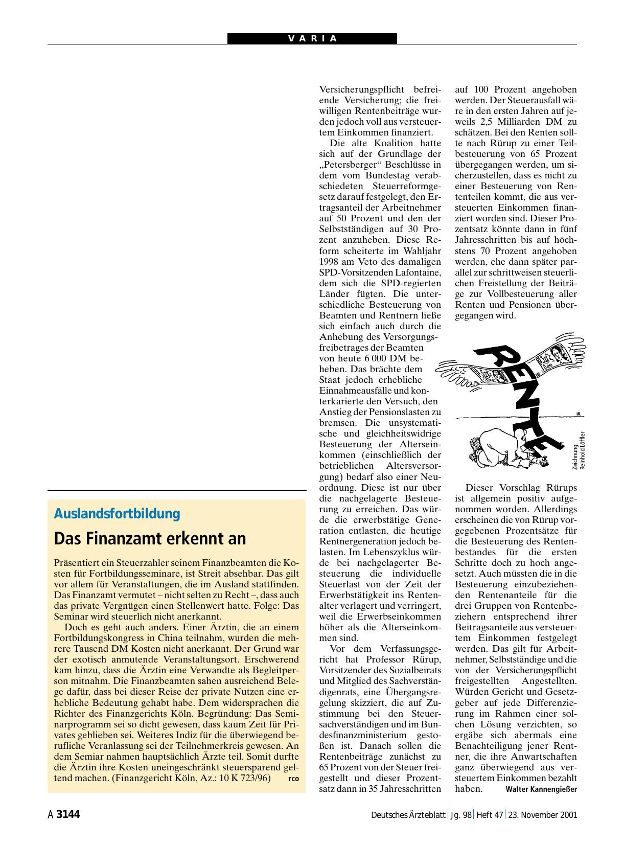 Vorschauseite 1: Auslandsfortbildung: Das Finanzamt erkennt an