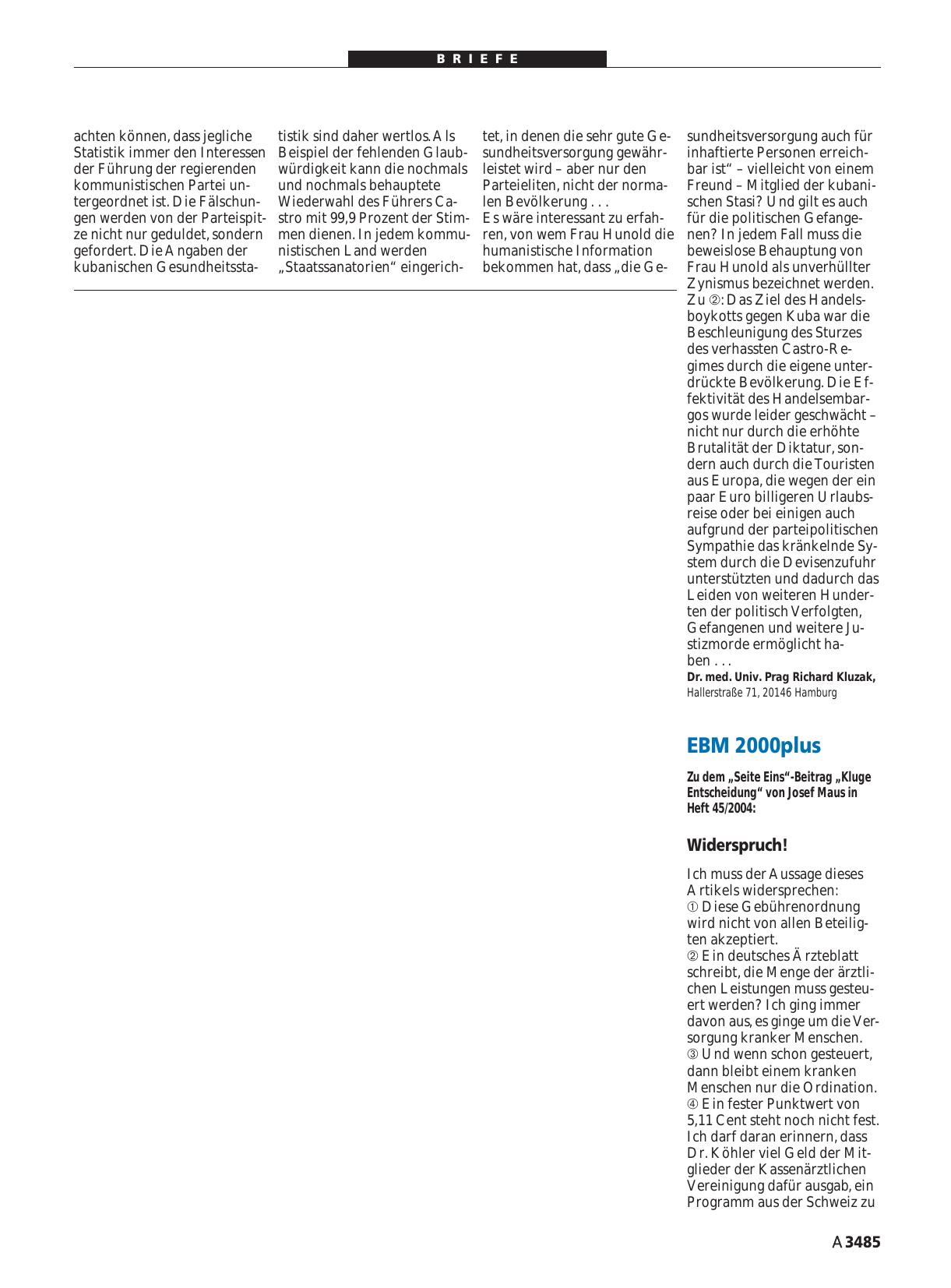 Vorschauseite 1: EBM 2000plus: Widerspruch!