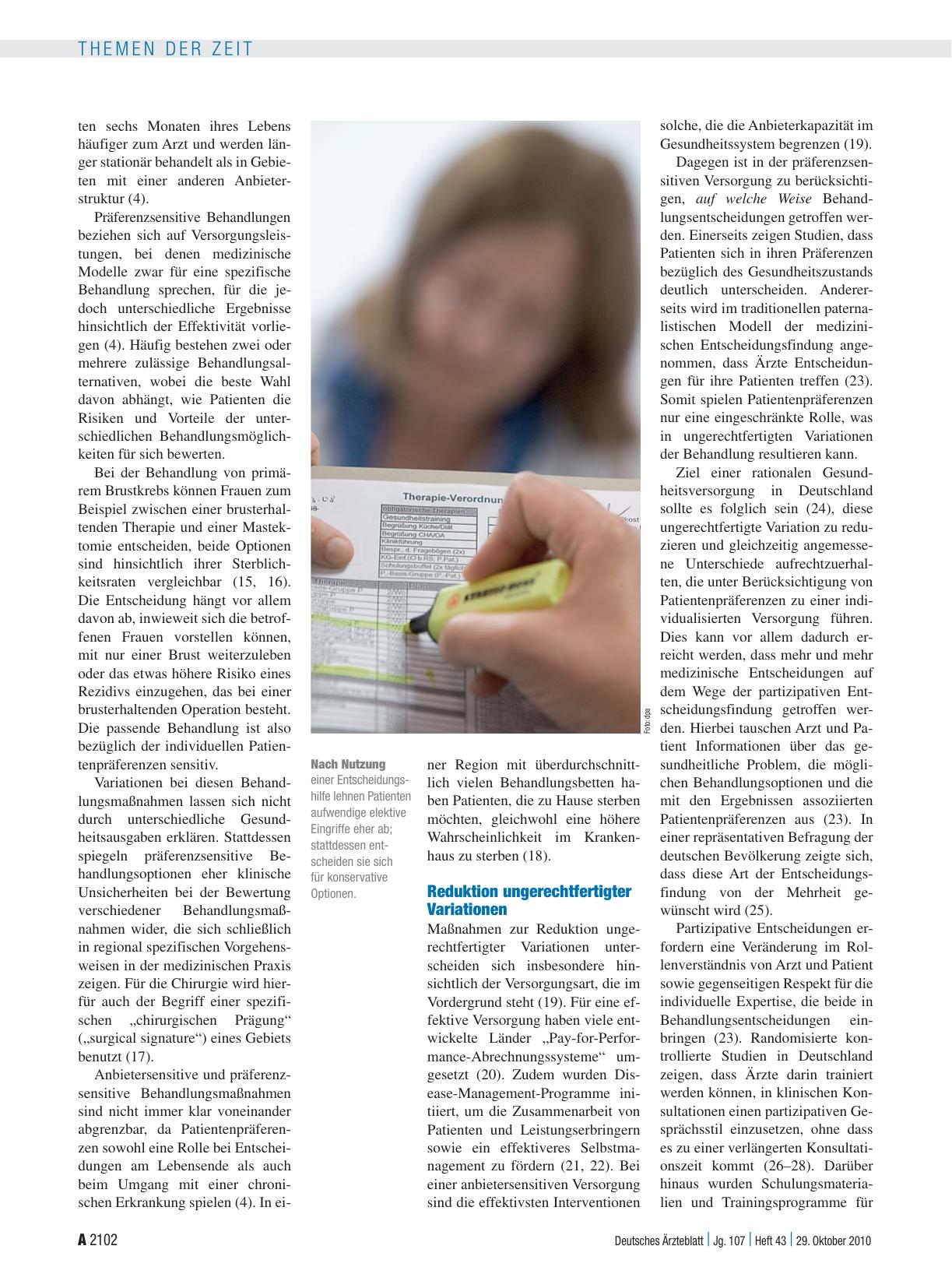 Vorschauseite 3: Variation und Verteilungsgerechtigkeit: Patientenpräferenzen berücksichtigen