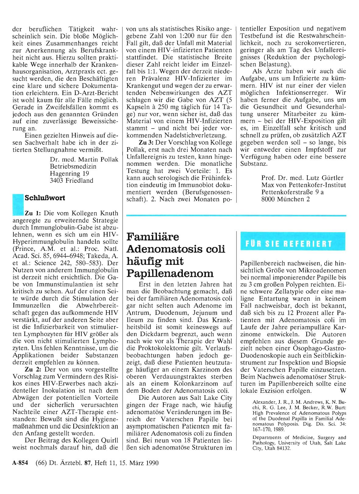 Vorschauseite 1: Familiäre Adenomatosis coli häufig mit Papillenadenom
