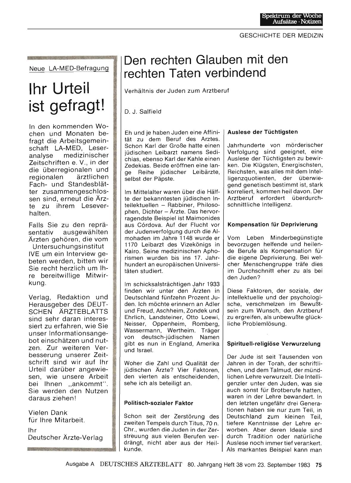 Vorschauseite 1: Den rechten Glauben mit den rechten Taten verbindend: Verhältnis der Juden zum Arztberuf