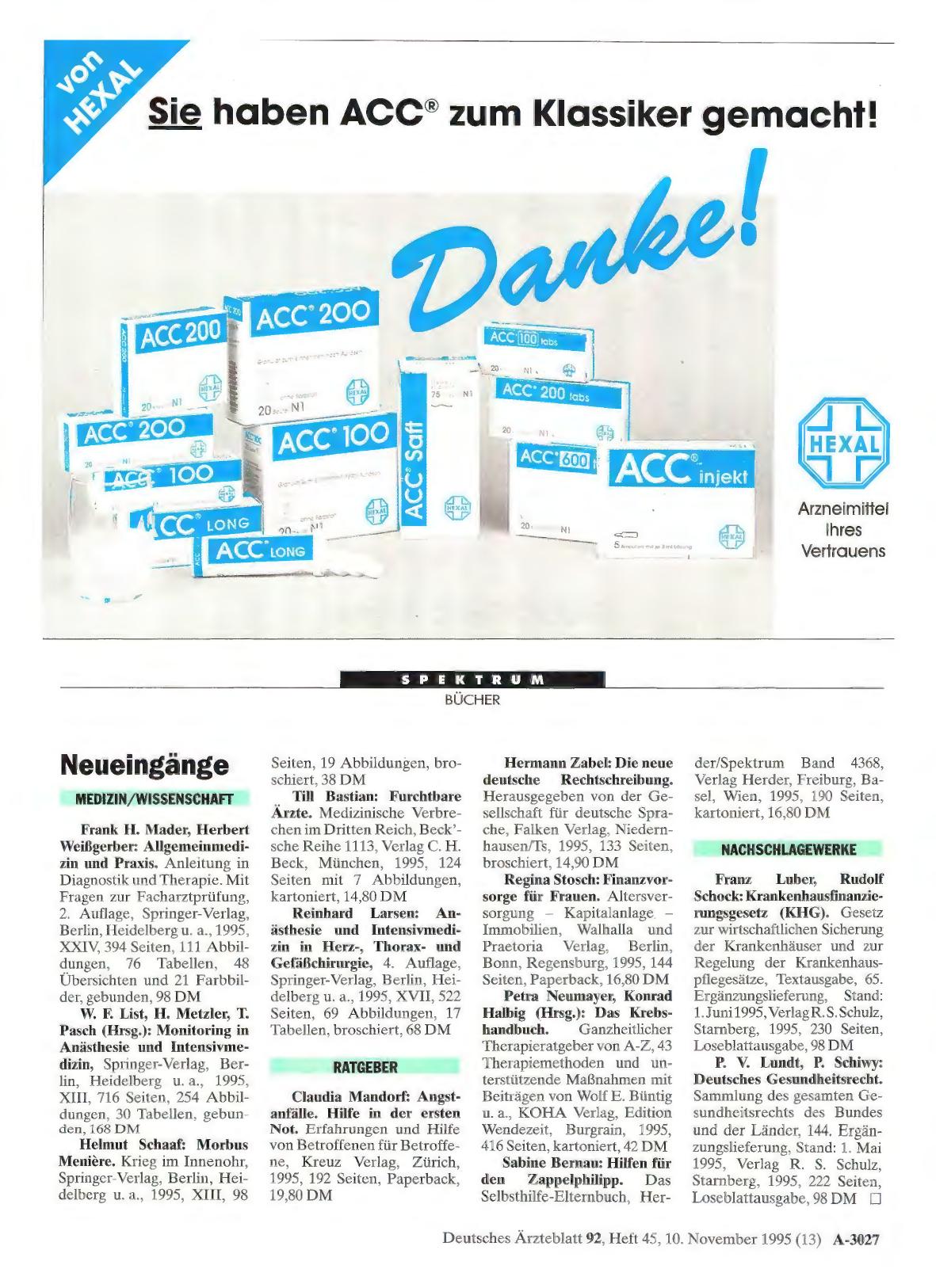 Vorschauseite 1: Neueingänge