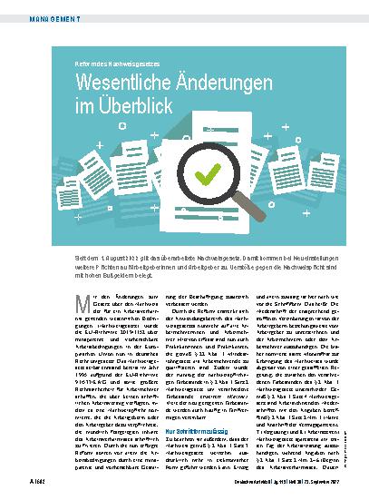Vorschauseite 1: Reform des Nachweisgesetzes: Wesentliche Änderungen im Überblick