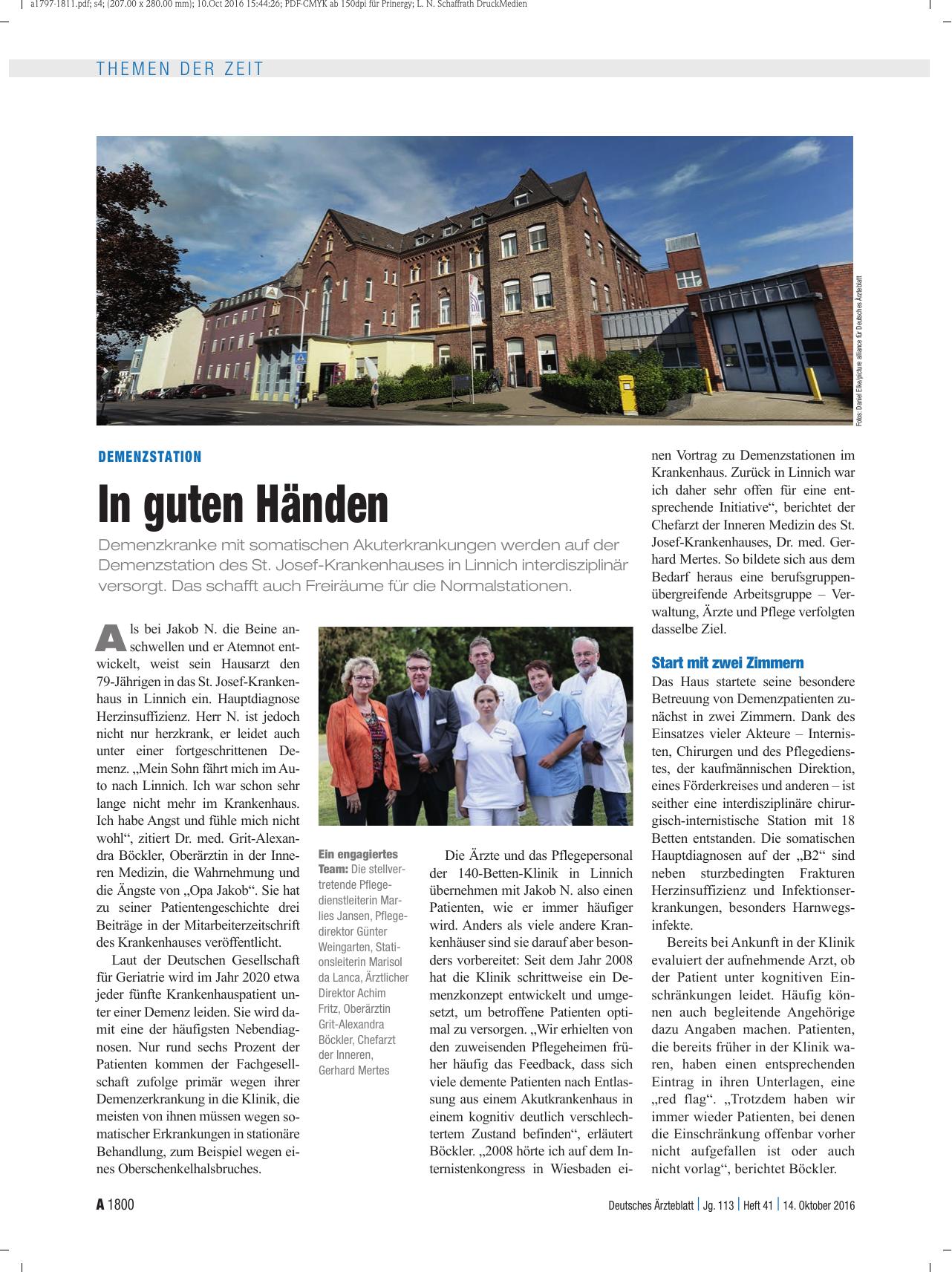 Vorschauseite 1: Demenzstation: In guten Händen