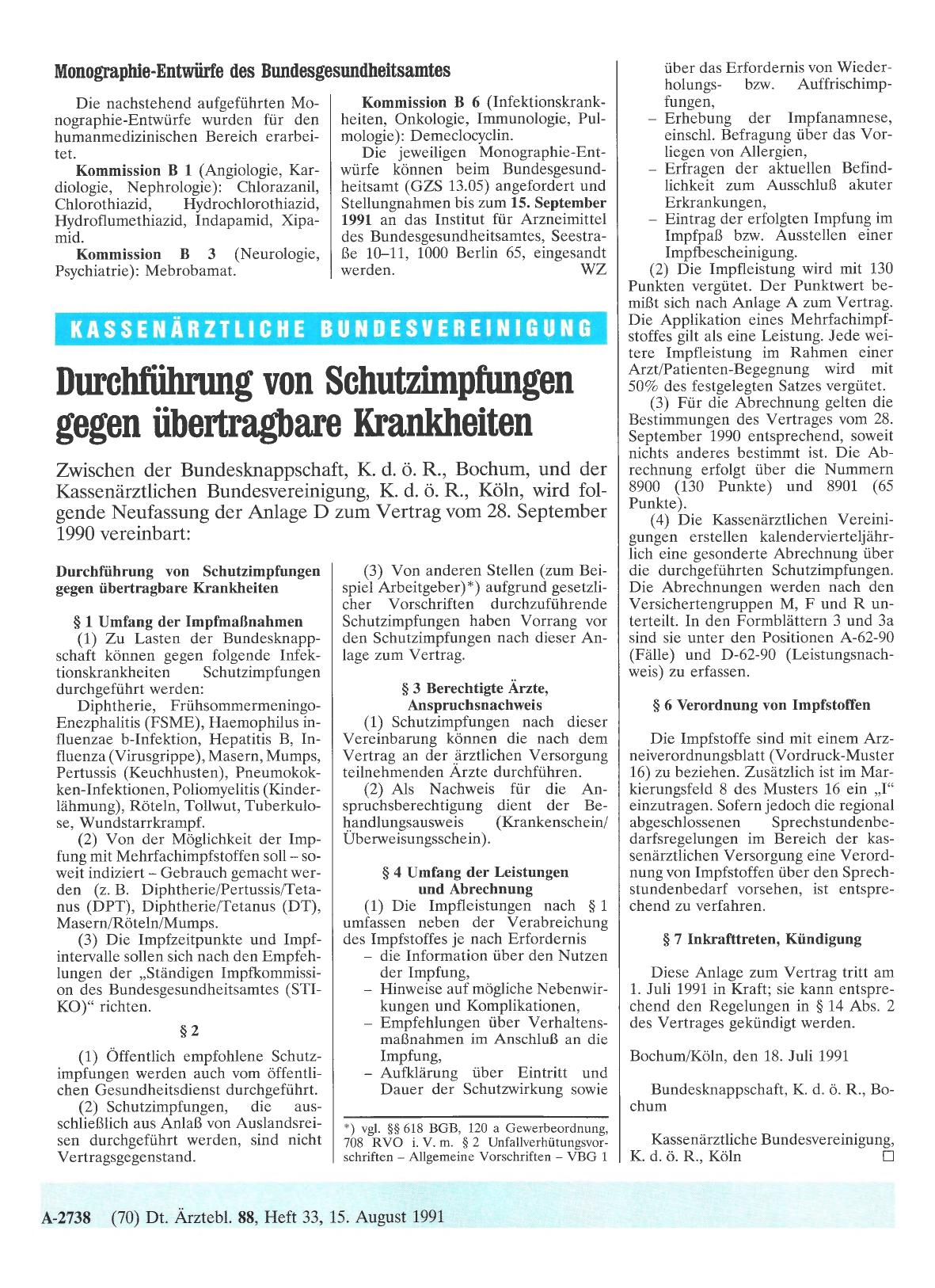 Vorschauseite 1: Monographie-Entwürfe des Bundesgesundheitsamtes