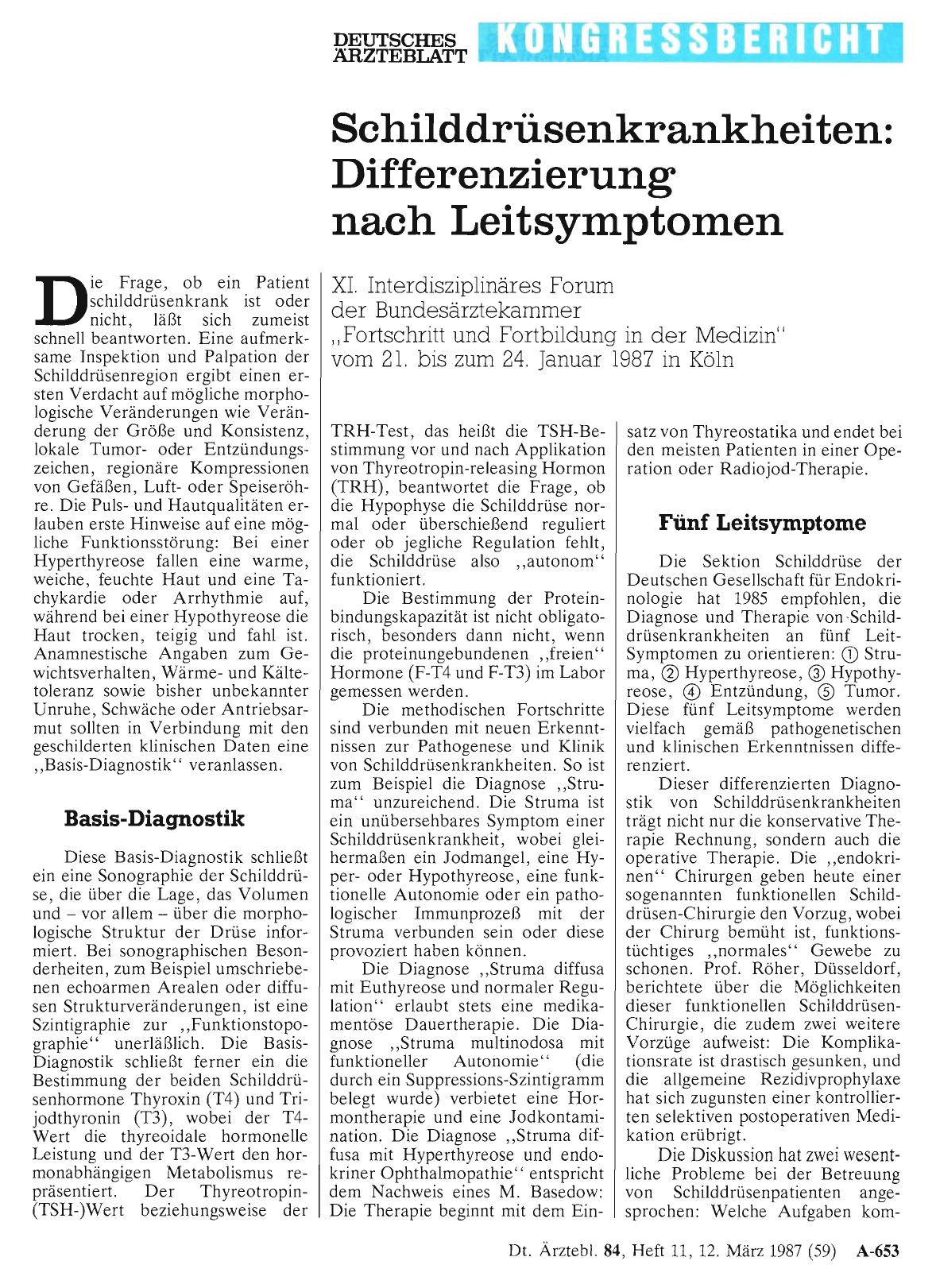 Vorschauseite 1: Schilddrüsenkrankheiten: Differenzierung nach Leitsymptomen