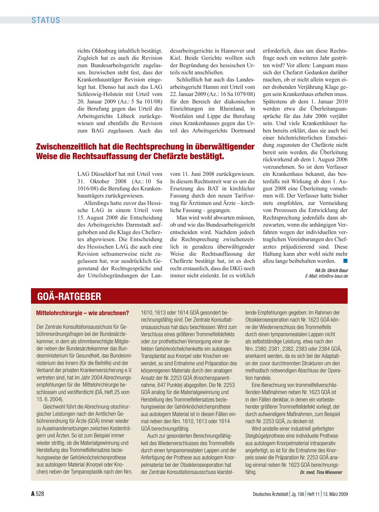 Vorschauseite 1: Mittelohrchirurgie – wie abrechnen?