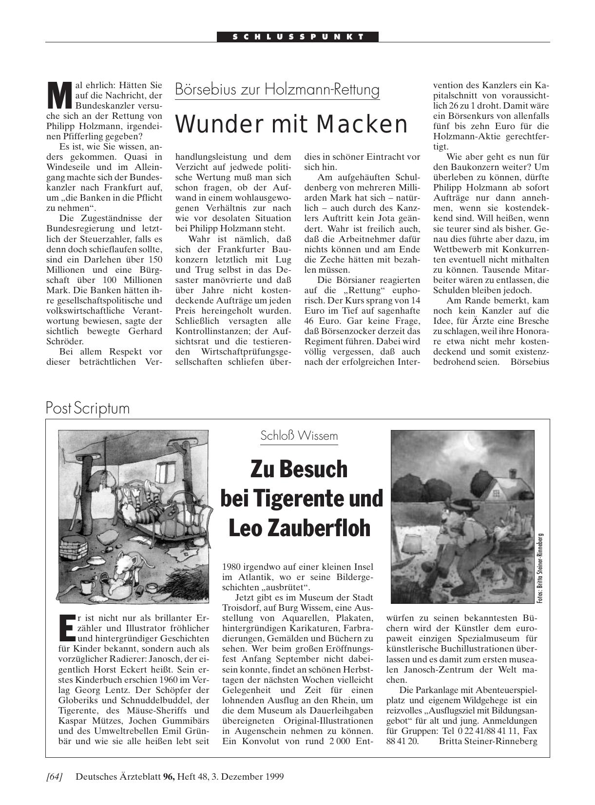 Vorschauseite 1: Börsebius zur Holzmann-Rettung: Wunder mit Macken