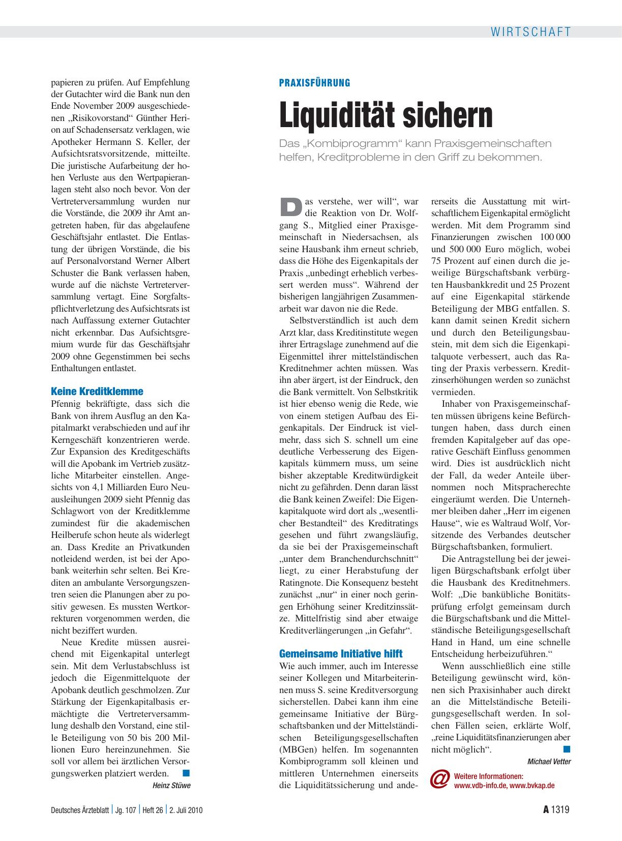 Vorschauseite 1: Praxisführung: Liquidität sichern