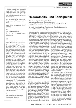 Vorschauseite 1: Gesundheitsund Sozialpolitik