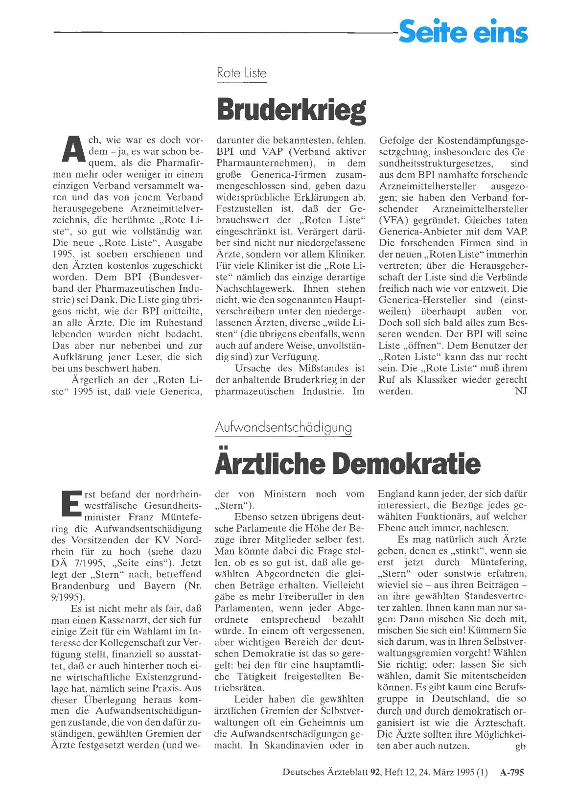Vorschauseite 1: Rote Liste: Bruderkrieg