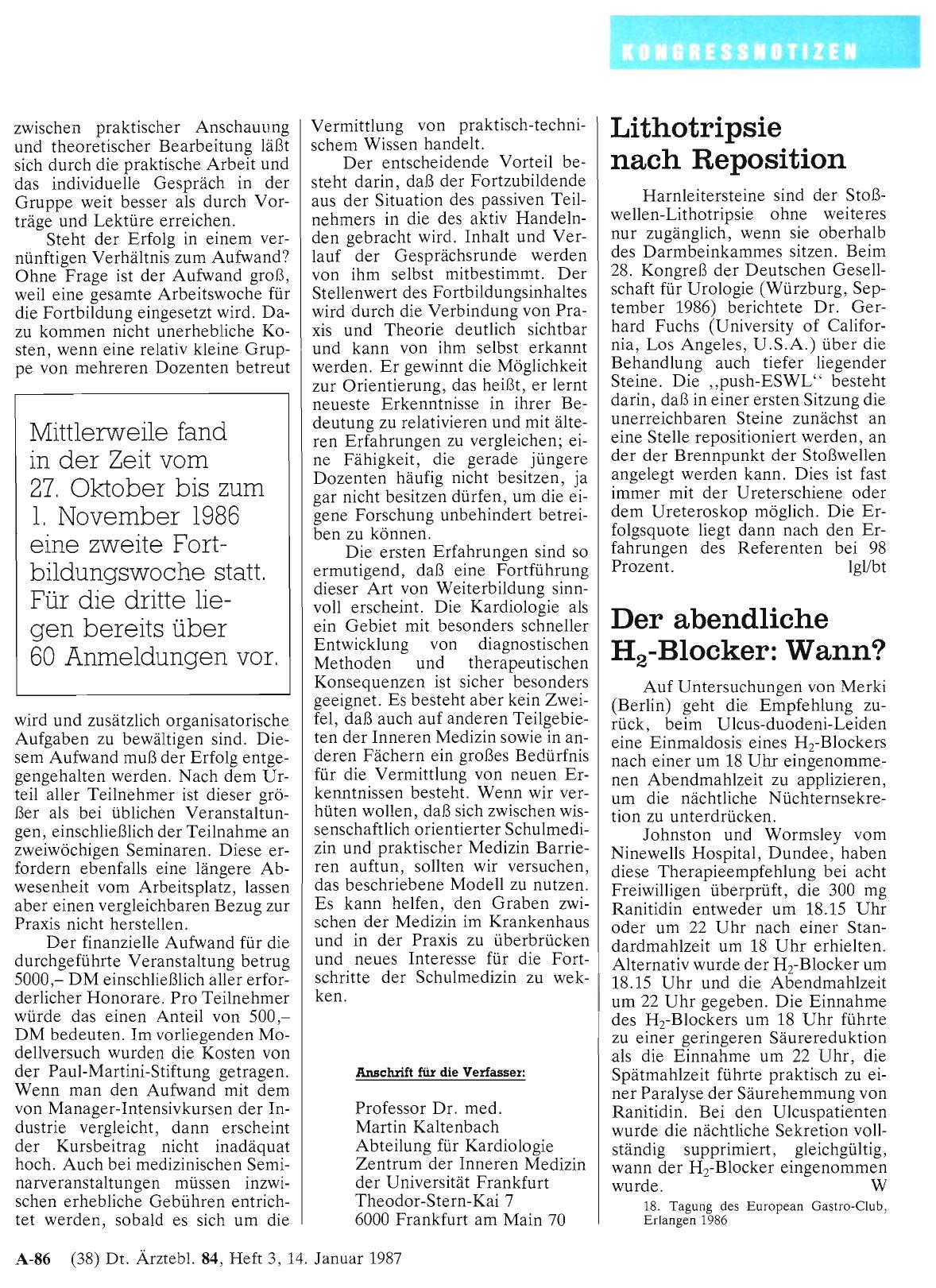 Vorschauseite 1: Der abendliche H2-Blocker: Wann?
