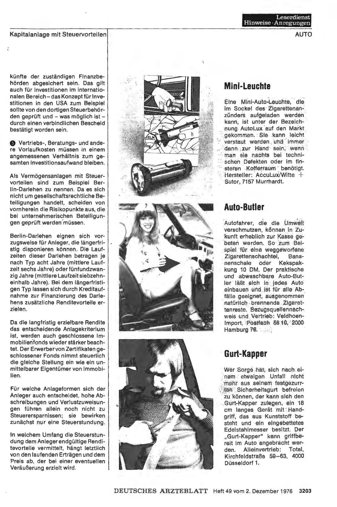 Vorschauseite 1: Mini-Leuchte/Auto-Butler/Gurt-Kapper