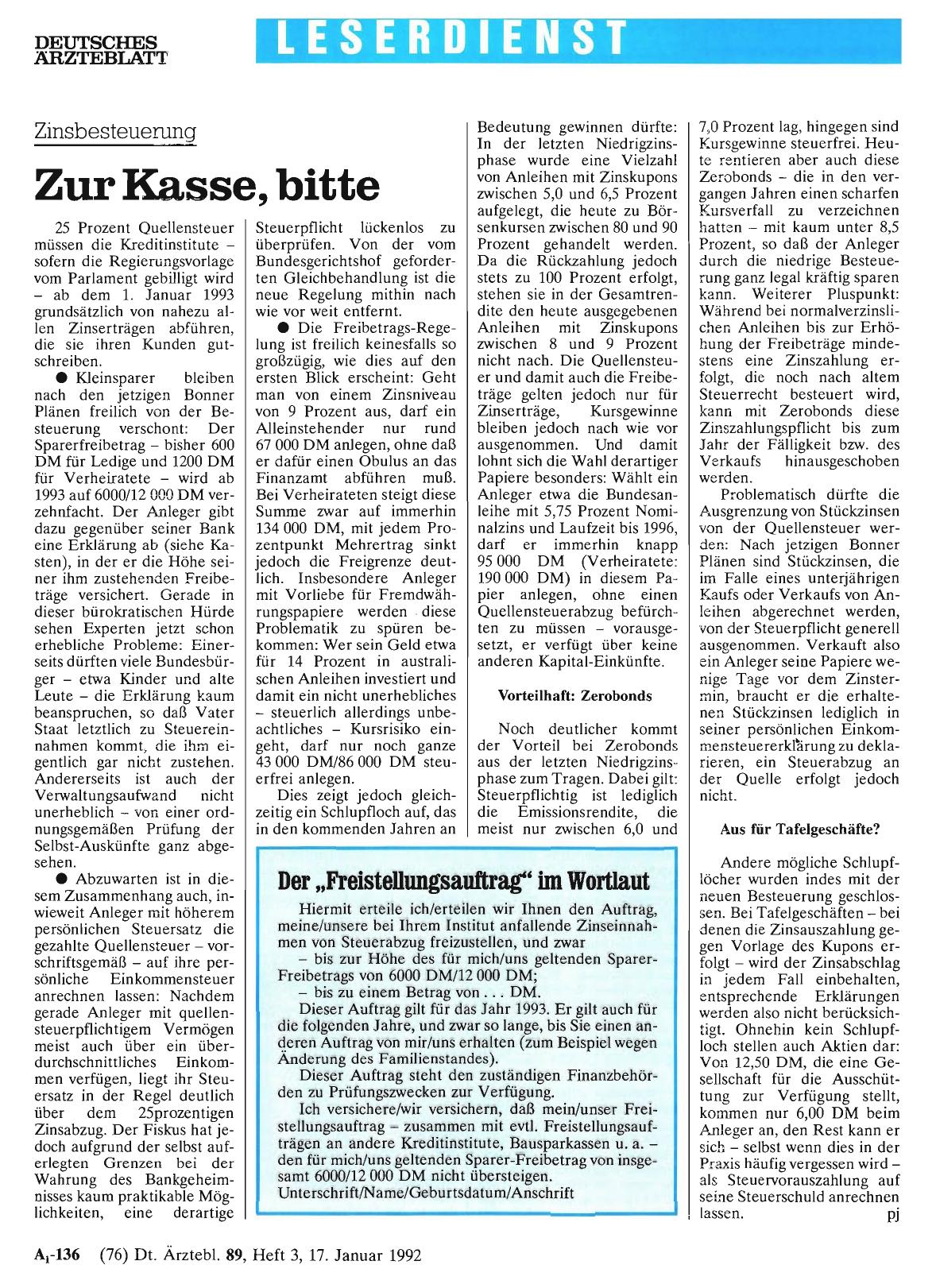 Vorschauseite 1: Zinsbesteuerung: Zur Kasse, bitte