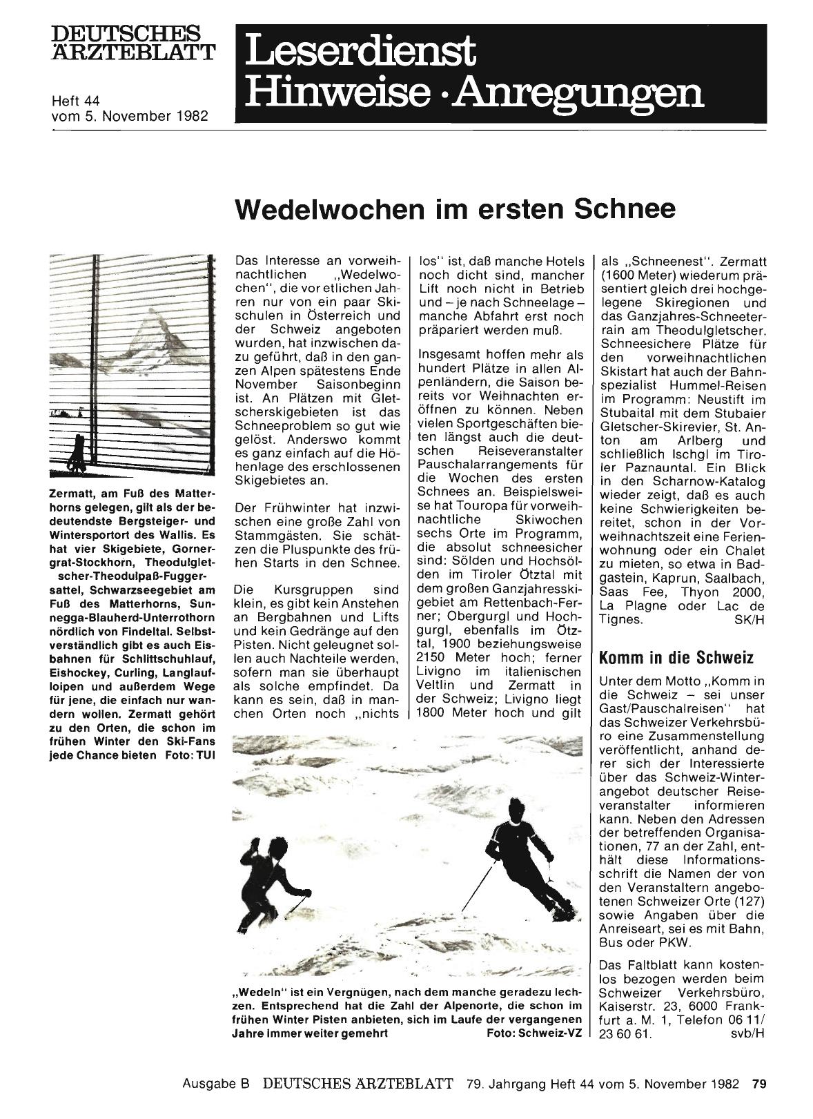 Vorschauseite 1: Wedelwochen im ersten Schnee