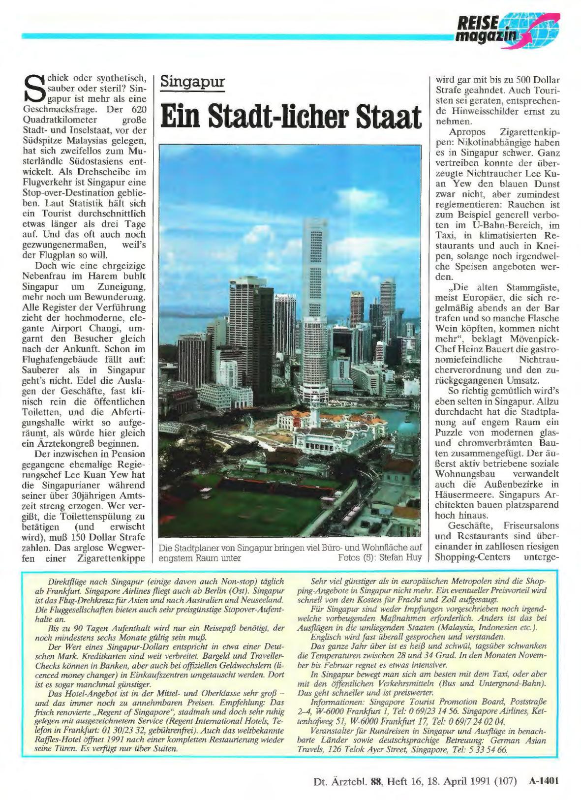 Vorschauseite 1: Singapur: Ein Stadt-licher Staat