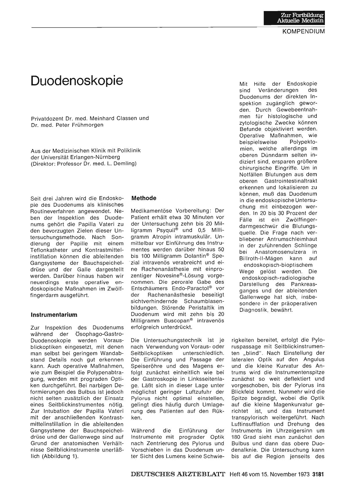 Vorschauseite 1: Duodenoskopie