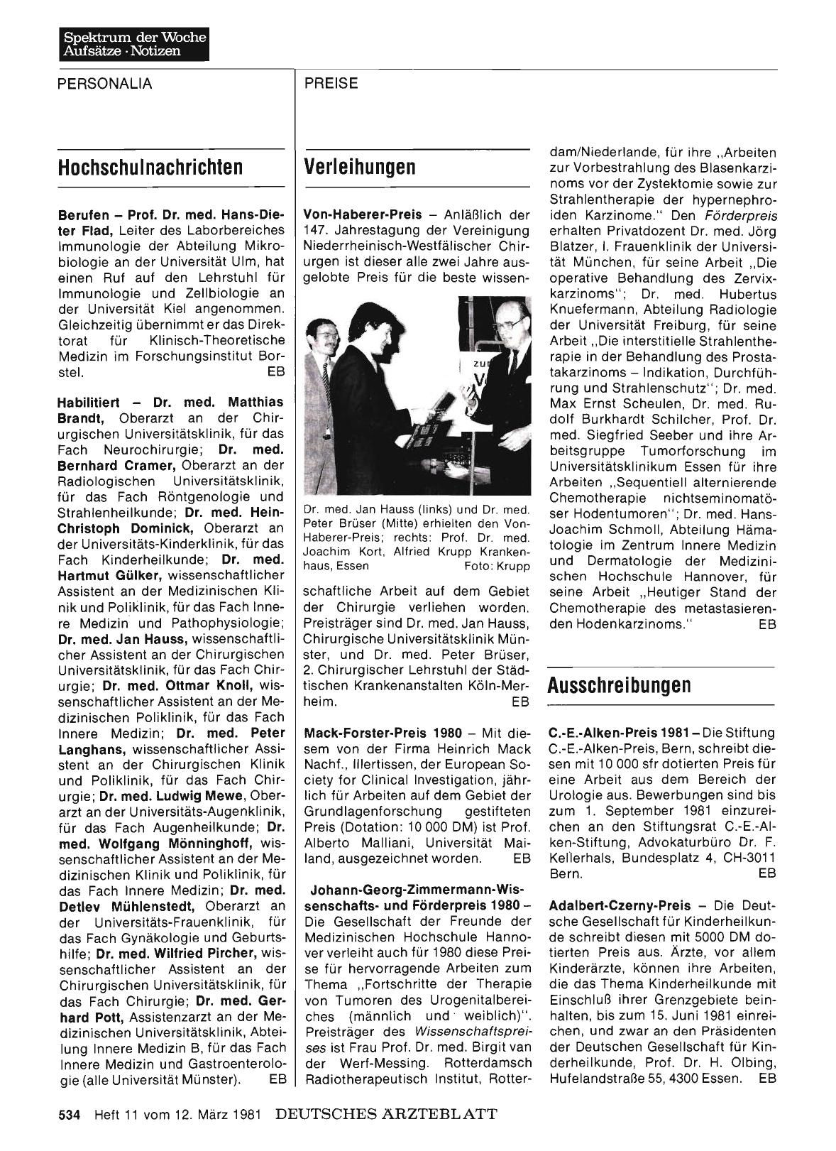 Vorschauseite 1: Ausschreibungen