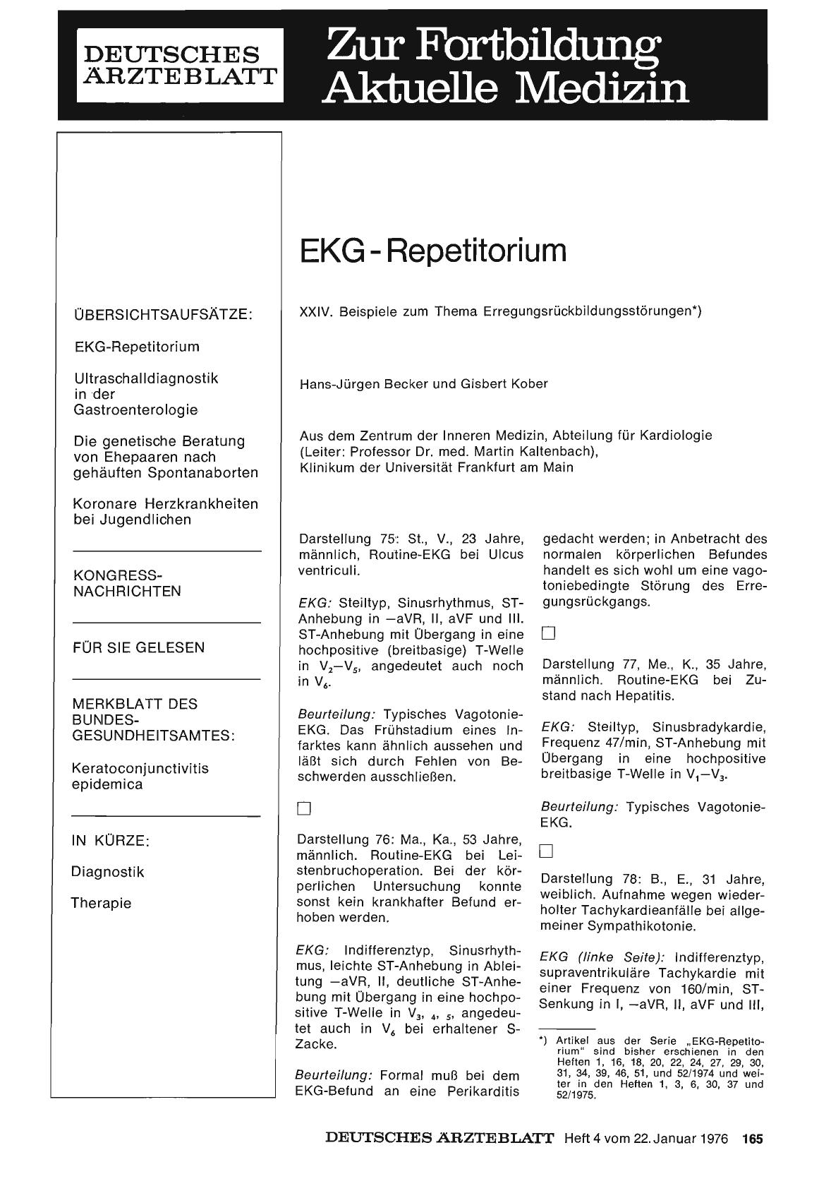 Vorschauseite 1: EKG - Repetitorium