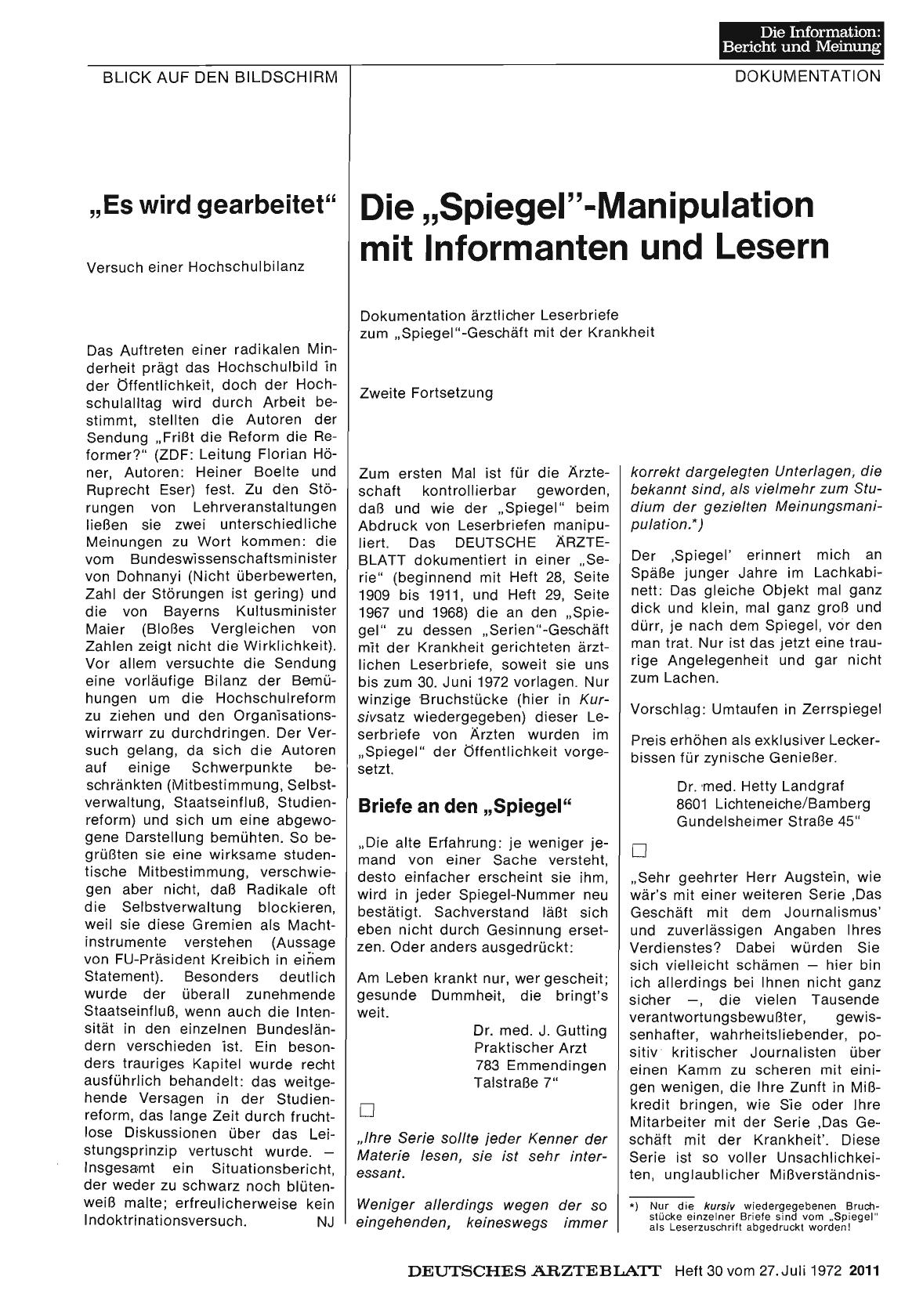 Vorschauseite 1: Die „Spiegel"-Manipulation mit Informanten und Lesern