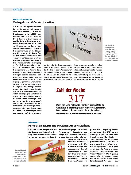 Vorschauseite 1: Wahlkampf: Parteien skizzieren ihre Vorstellungen zur Vergütung