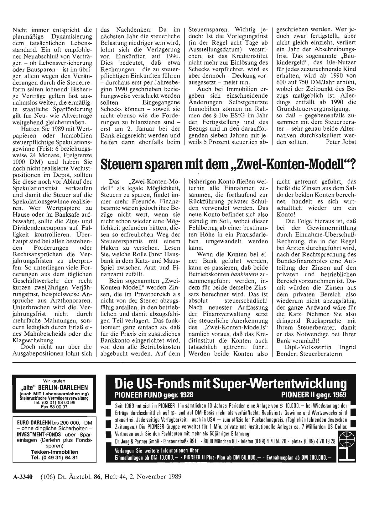 Vorschauseite 1: Steuern sparen mit dem „Zwei-Konten-Modell“?