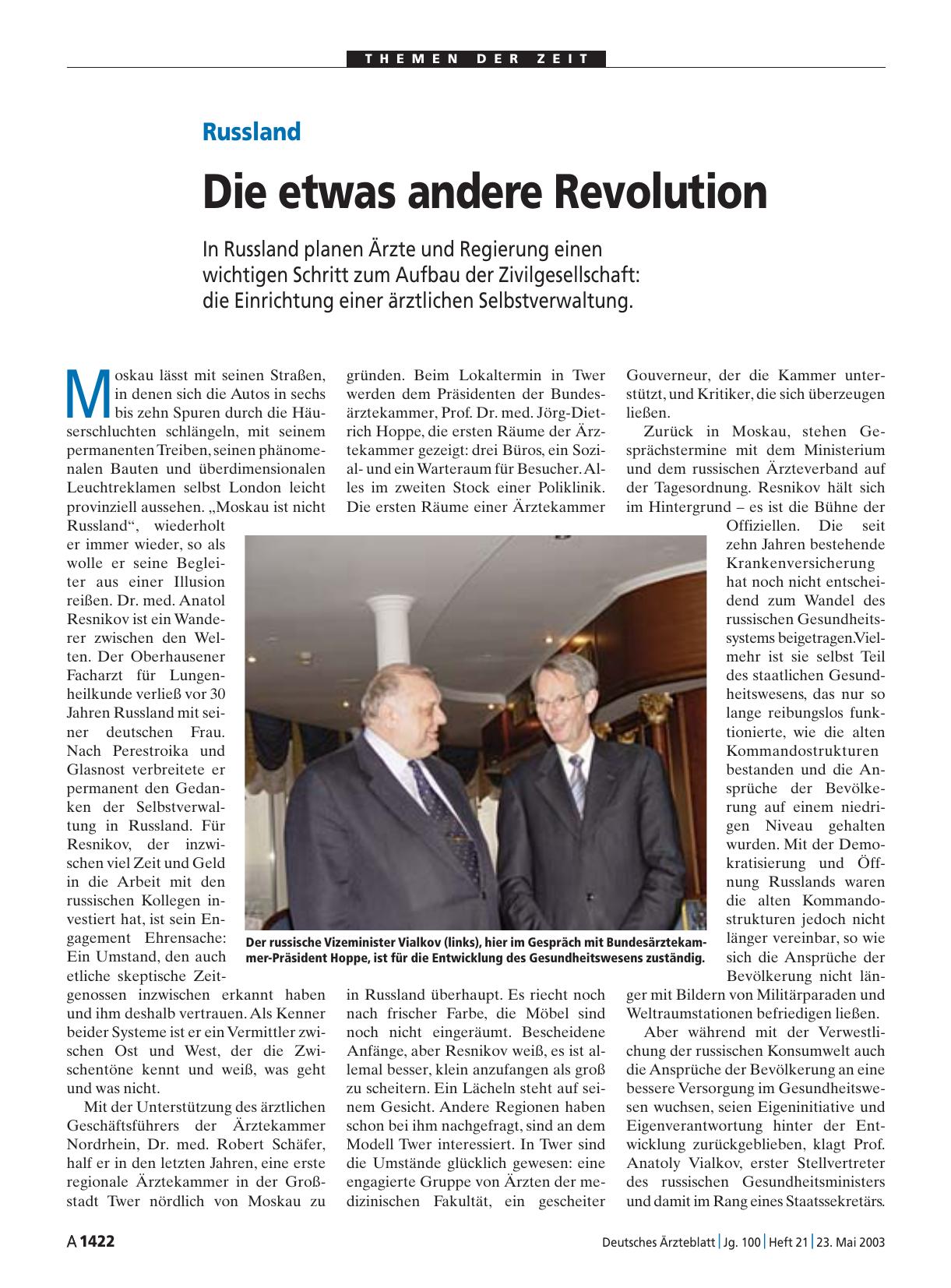 Vorschauseite 1: Russland: Die etwas andere Revolution