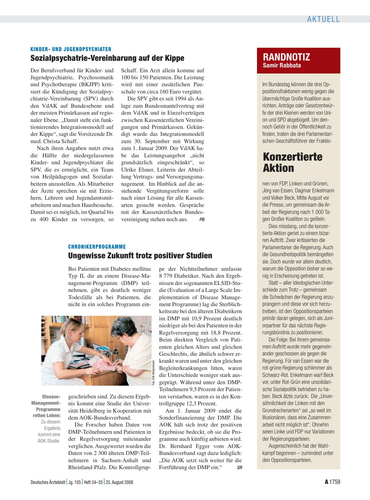 Vorschauseite 1: Randnotiz: Konzertierte Aktion