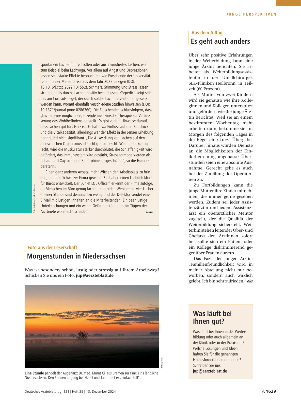 Vorschauseite 1: Was läuft bei Ihnen gut?