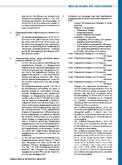 Vorschauseite 2: Beschluss des Bewertungsausschusses nach § 87 Abs. 1 Satz 1 SGB V in seiner 567. Sitzung am 4. August 2021