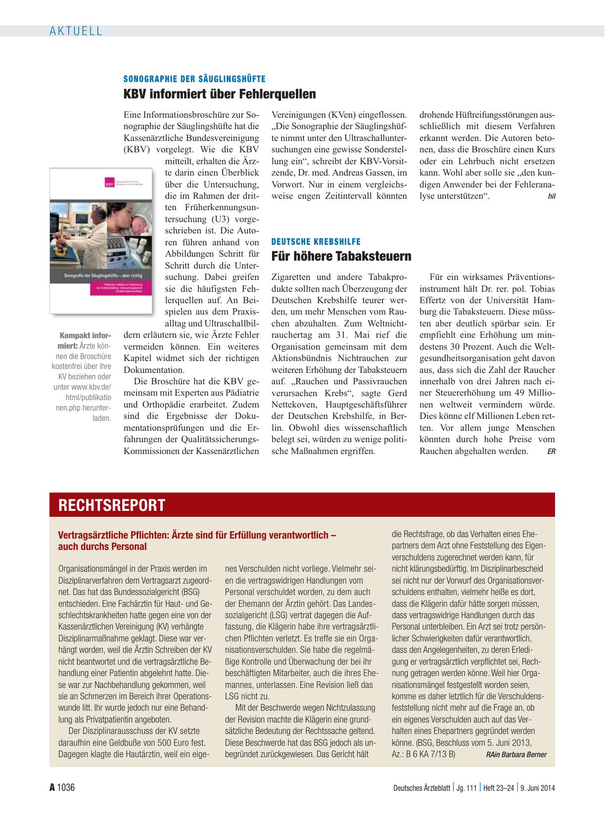 Vorschauseite 1: Deutsche Krebshilfe: Für höhere Tabaksteuern