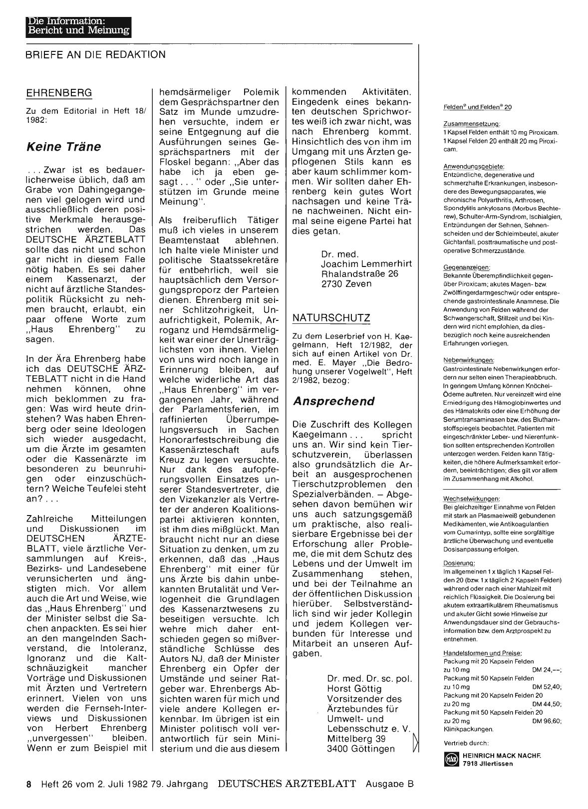 Vorschauseite 1: EHRENBERG: Keine Träne