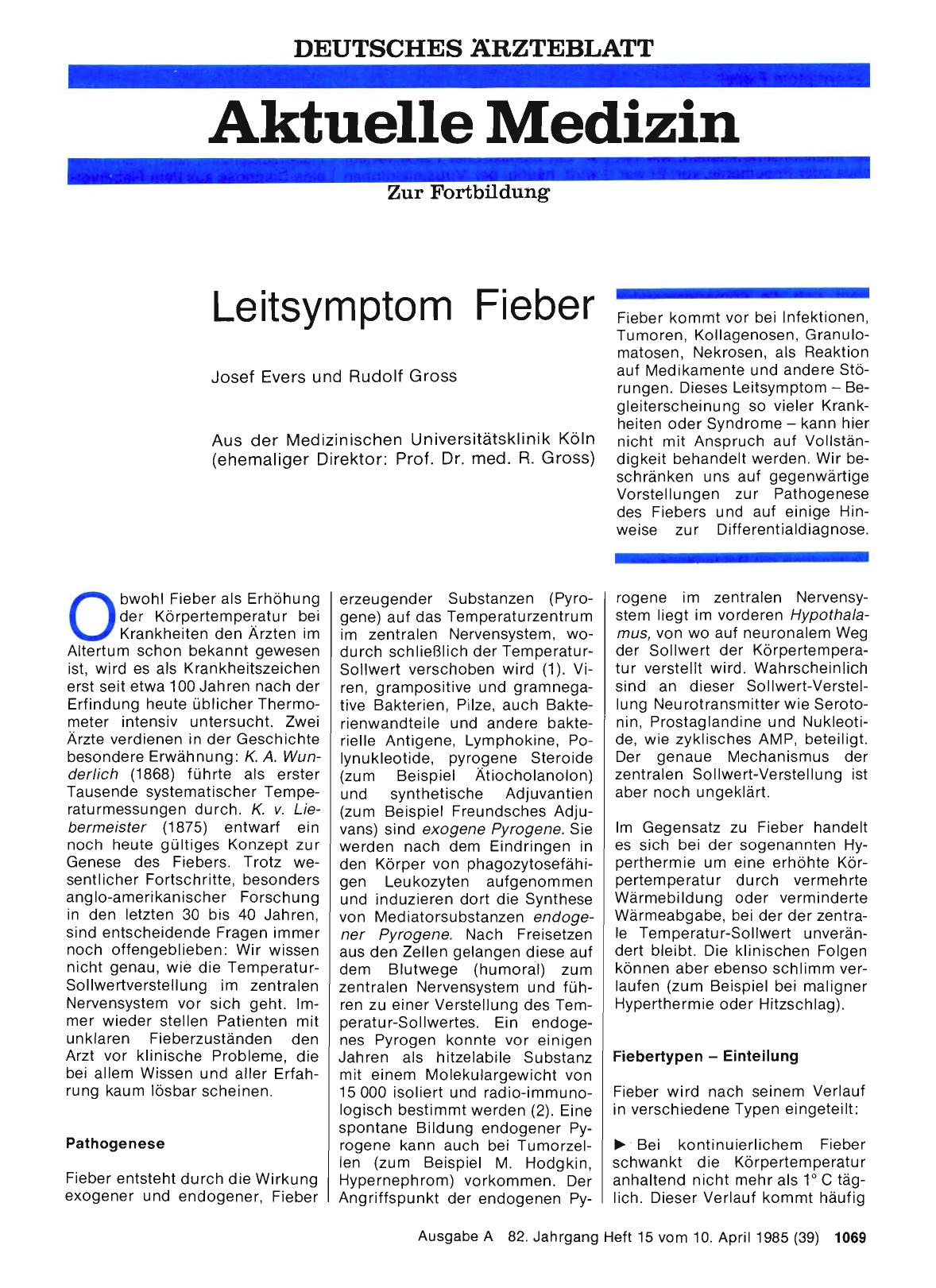 Vorschauseite 1: Leitsymptom Fieber