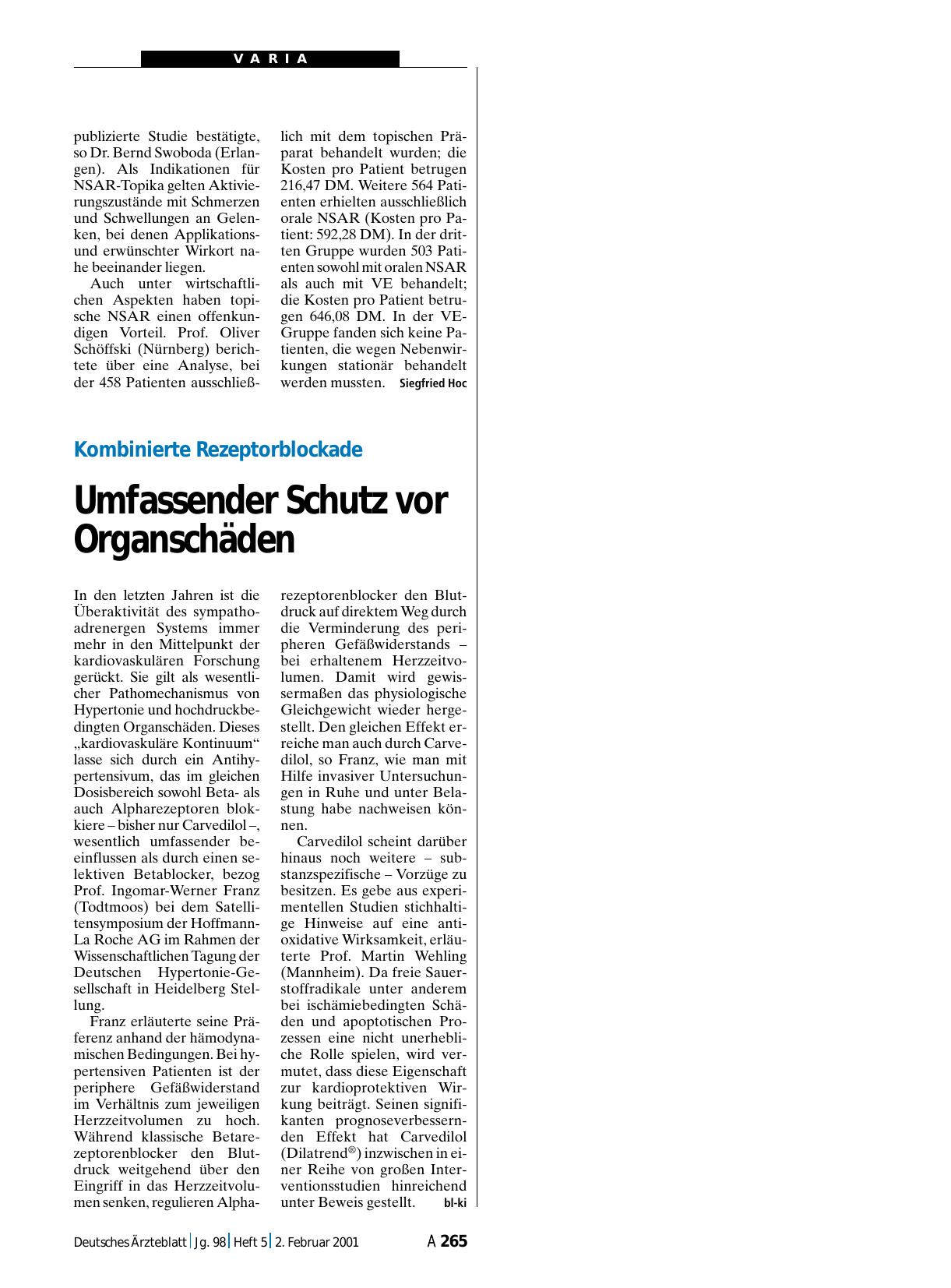 Vorschauseite 1: Kombinierte Rezeptorblockade: Umfassender Schutz vor Organschäden