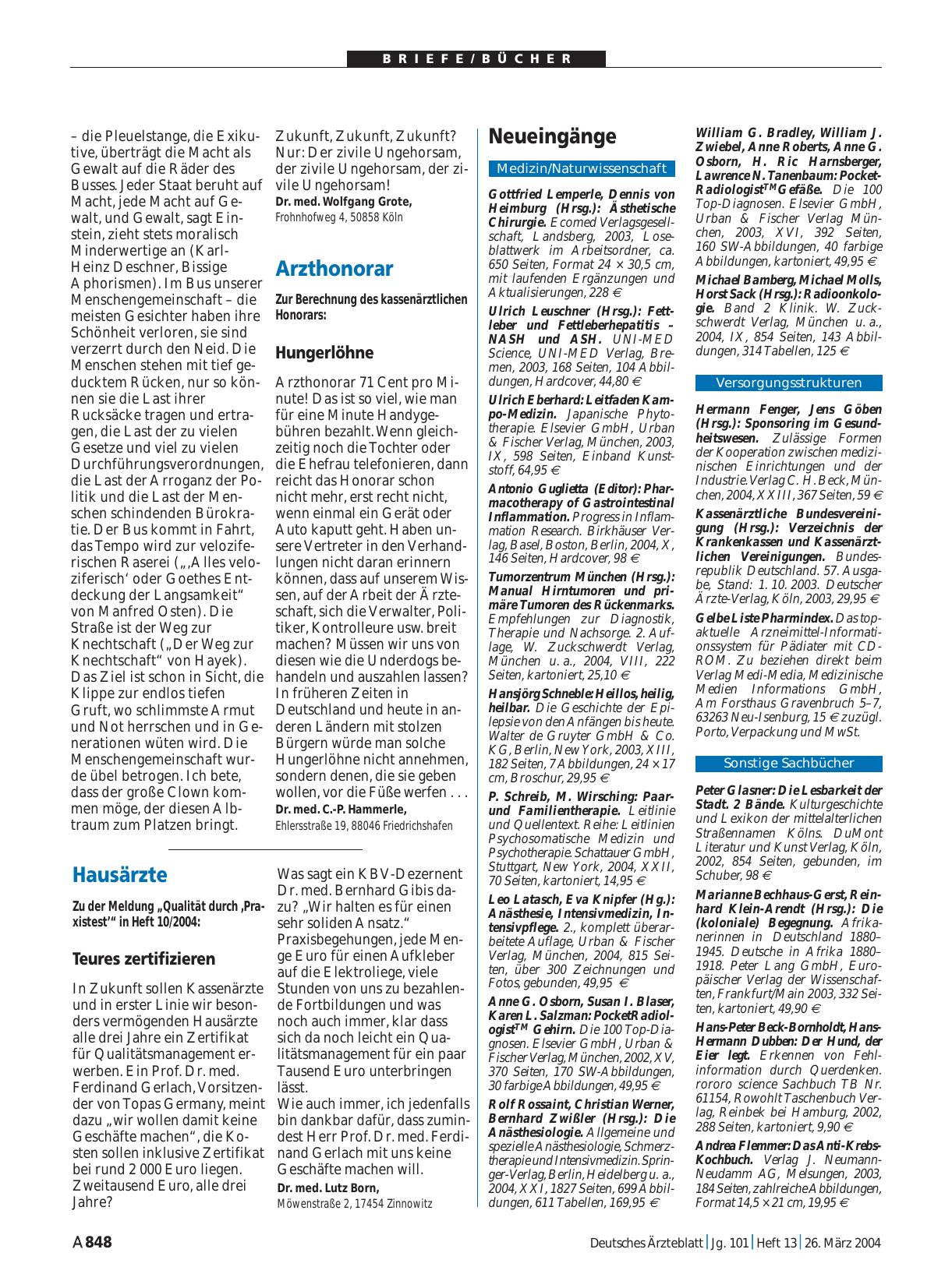 Vorschauseite 1: Hausärzte: Teures zertifizieren