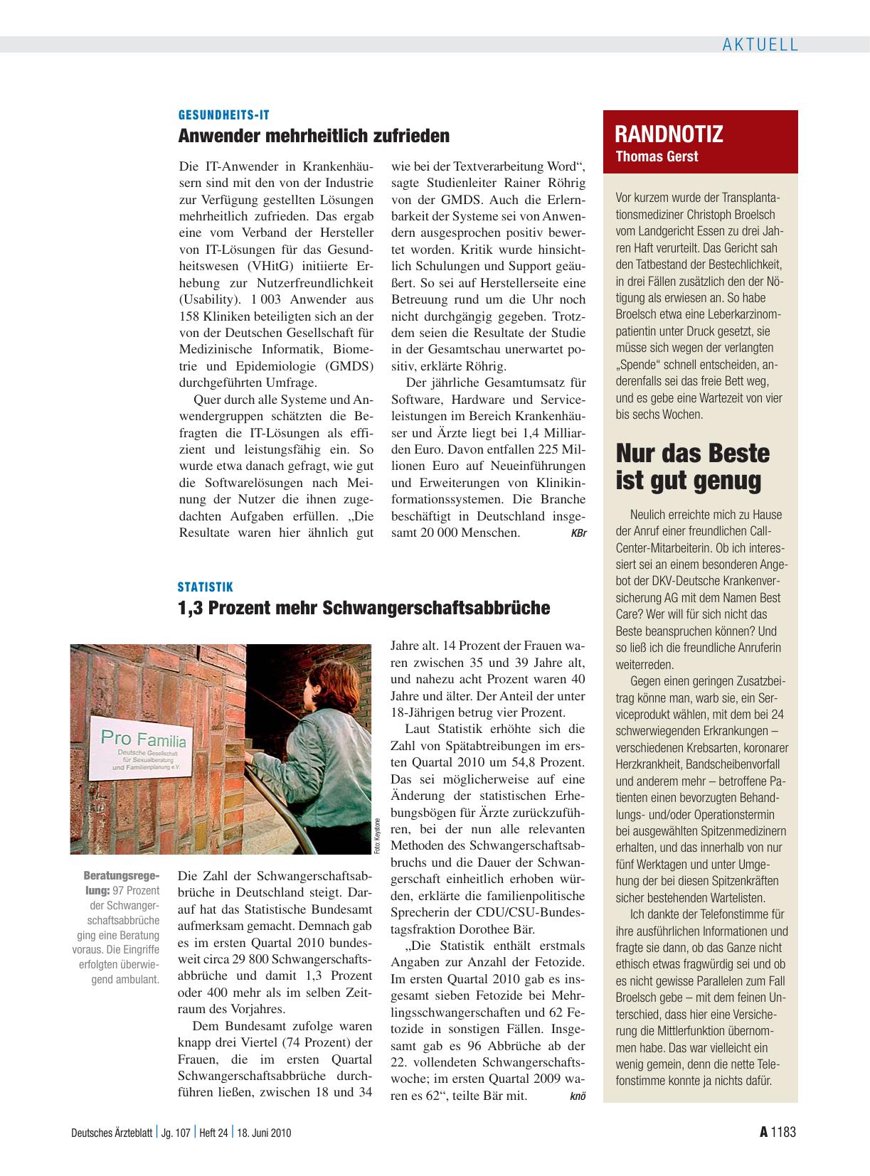 Vorschauseite 1: Gesundheits-IT: Anwender mehrheitlich zufrieden