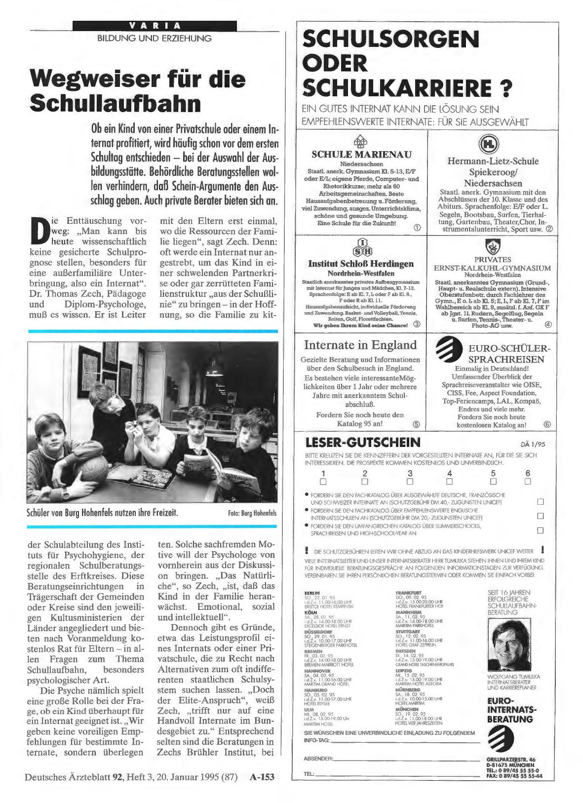 Vorschauseite 1: Wegweiser für die Schullaufbahn