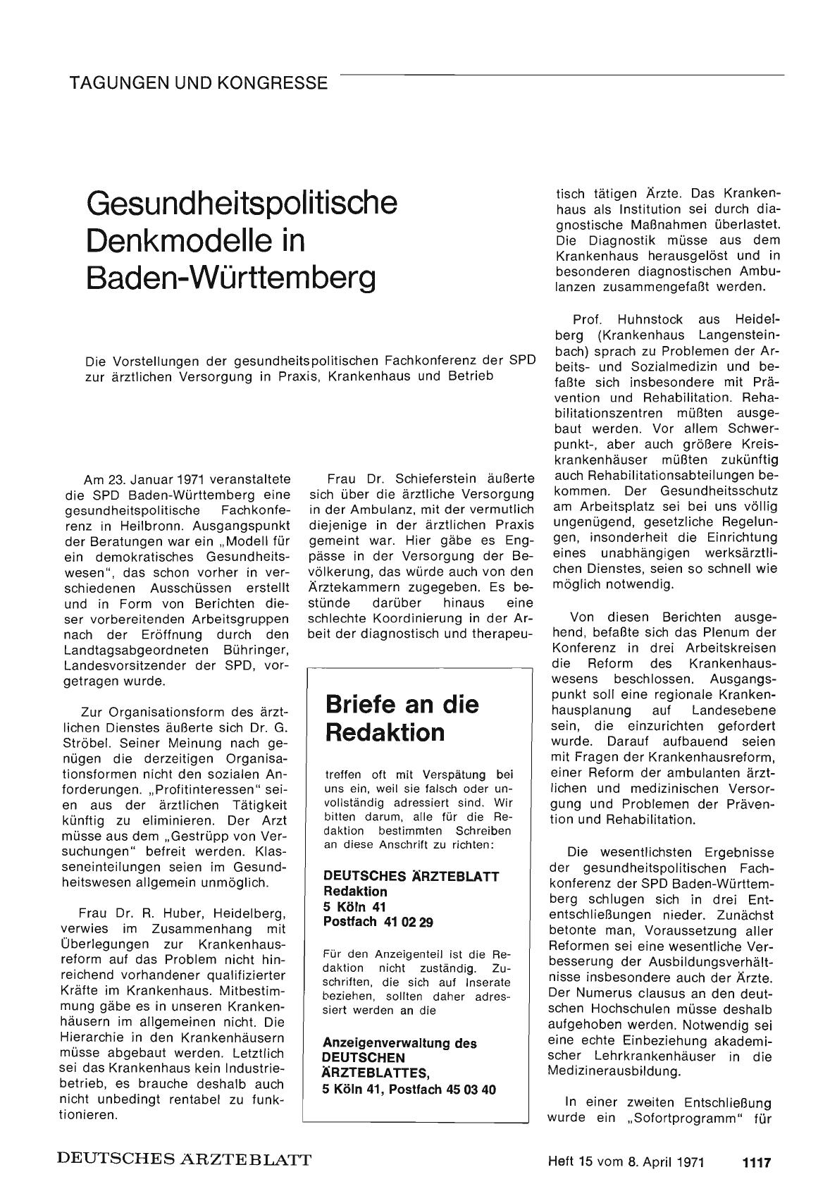 Vorschauseite 1: Gesundheitspolitische Denkmodelle in Baden-Württemberg