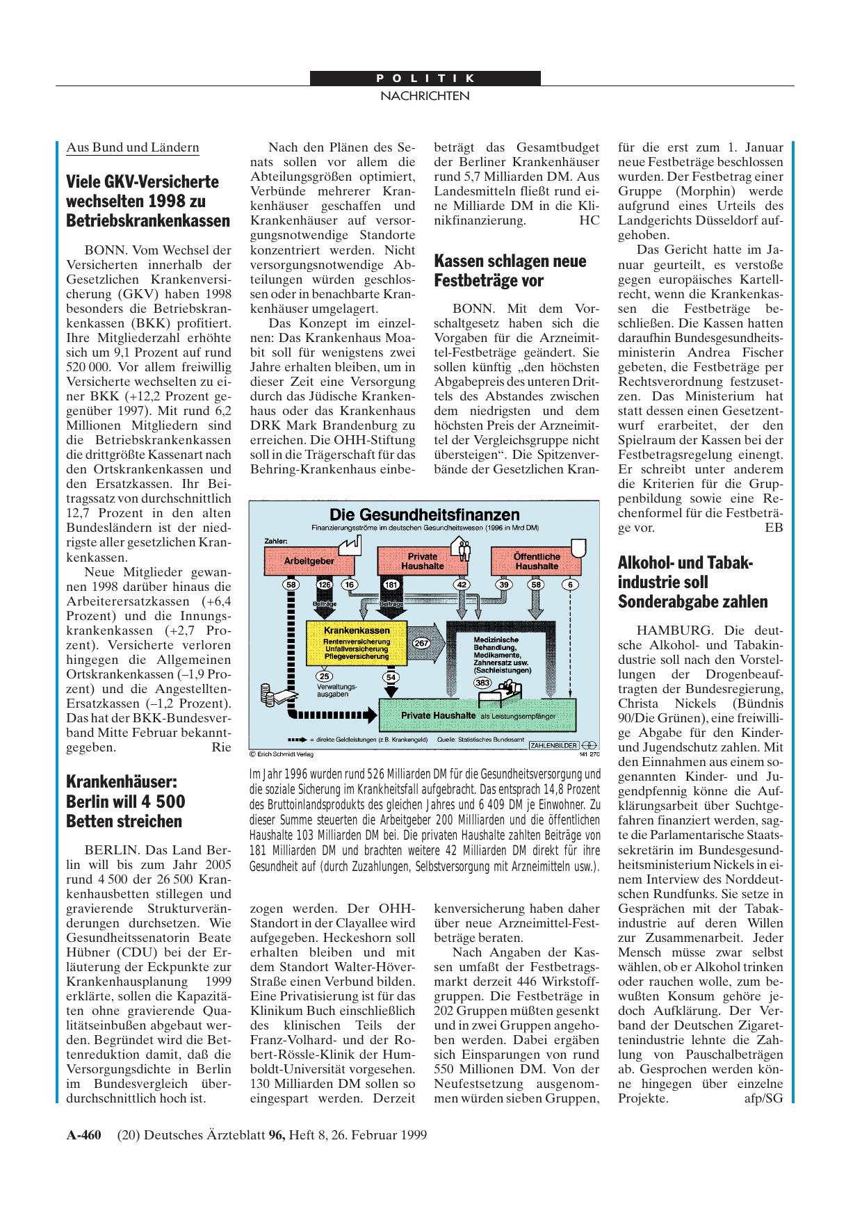 Vorschauseite 1: Kassen schlagen neue Festbeträge vor