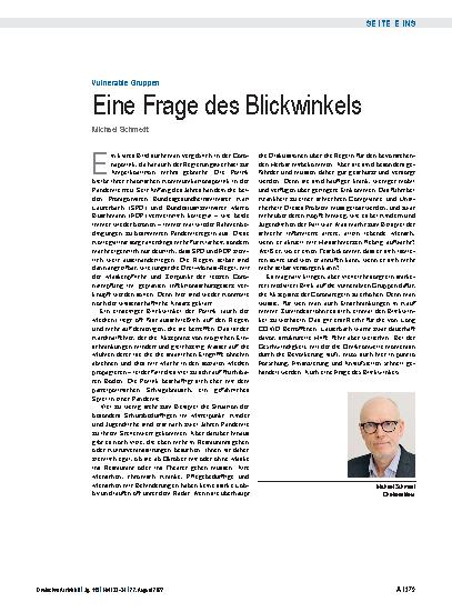Vorschauseite 1: Vulnerable Gruppen: Eine Frage des Blickwinkels