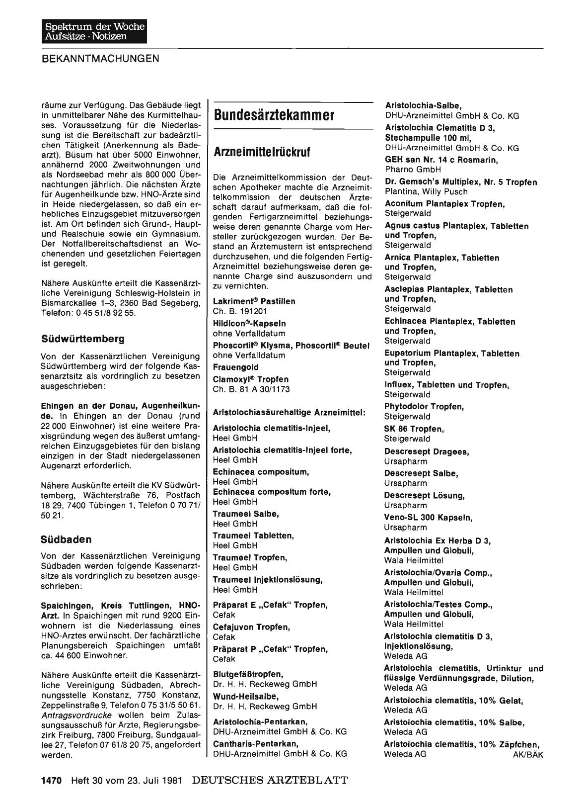 Vorschauseite 1: Bundesärztekammer