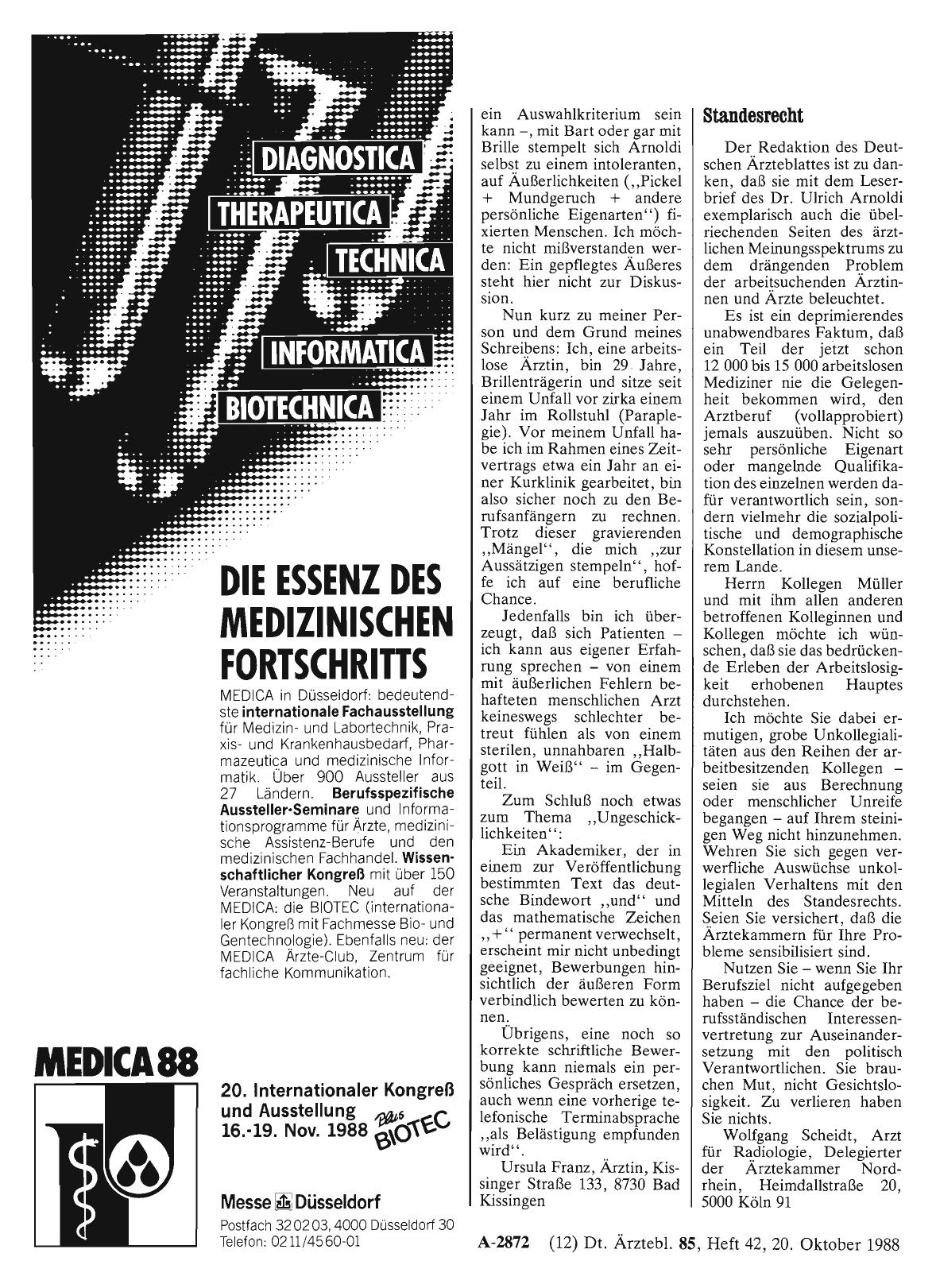 Vorschauseite 1: STELLENSUCHE: Standesrecht