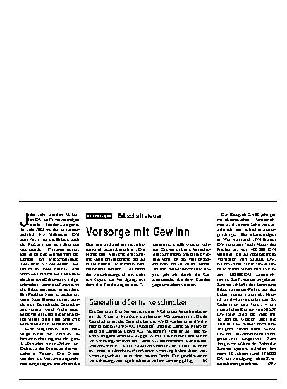 Vorschauseite 1: Verzicht auf Nebenkosten