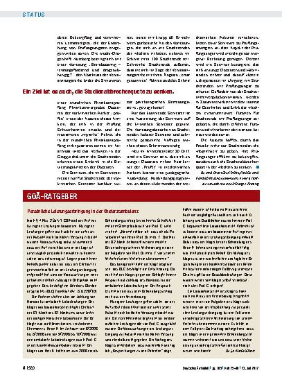 Vorschauseite 1: Persönliche Leistungserbringung in der Chefarztambulanz