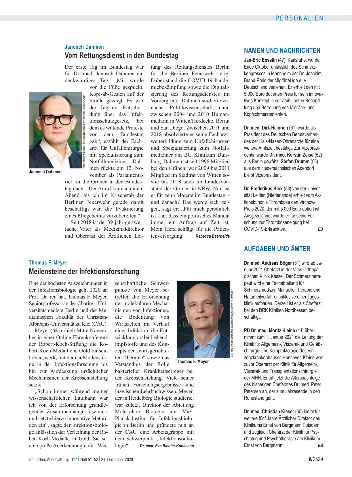 Vorschauseite 1: Janosch Dahmen: Vom Rettungsdienst in den Bundestag