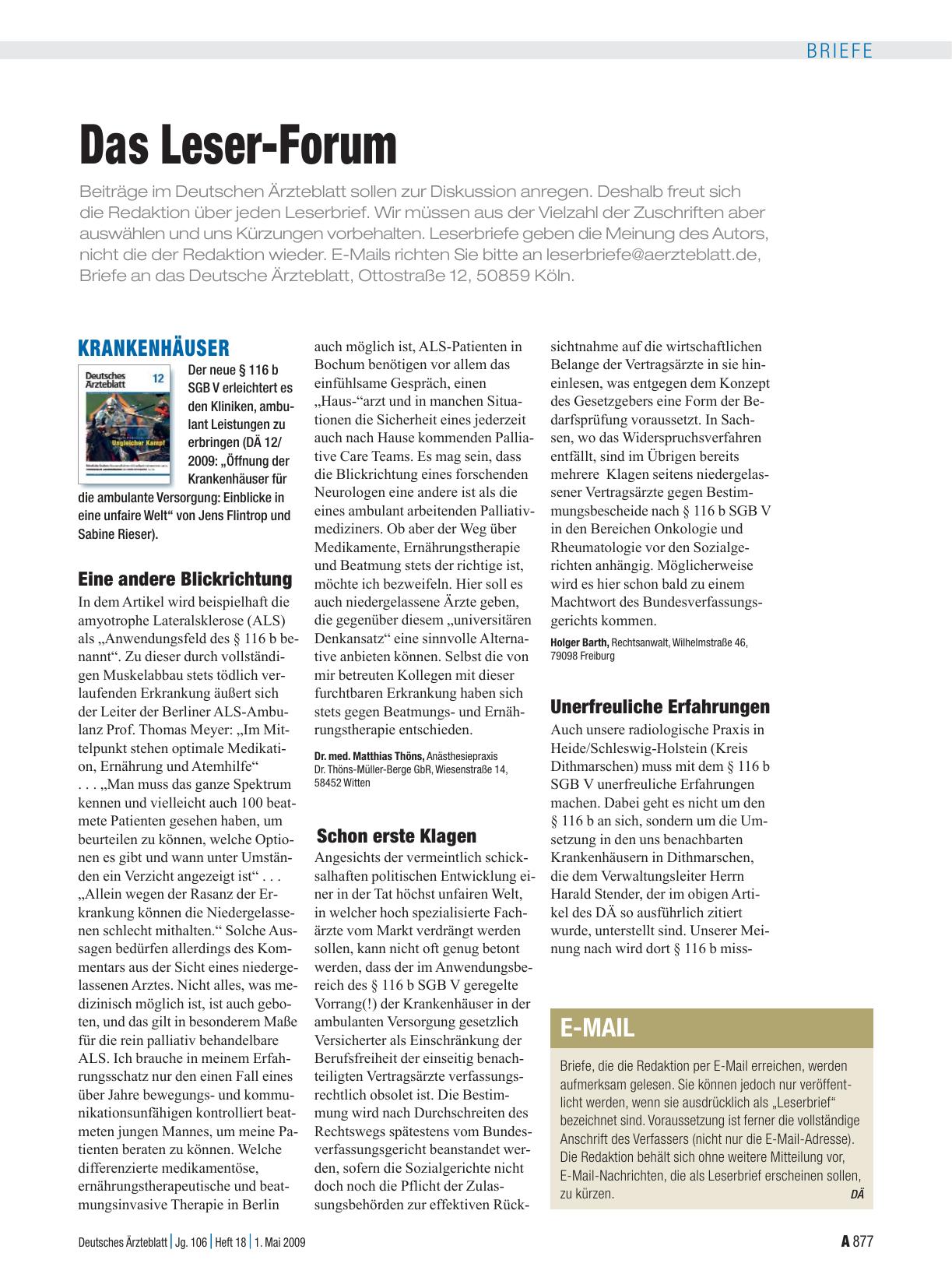 Vorschauseite 1: Krankenhäuser: Eine andere Blickrichtung
